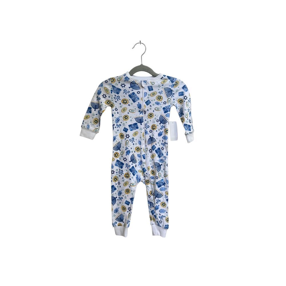 Sammy + Nat Hanukkah 1 Piece Zip Up Pajama Size 12 months NWT
